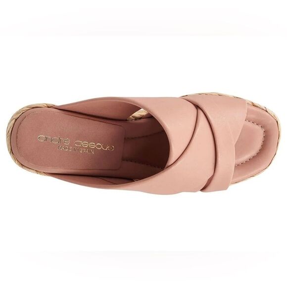 Andre Assous | Calesa Leather Slip-On Flatform Sandals - Picture 2 of 6